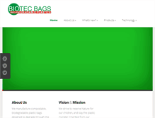 Tablet Screenshot of biotecbags.com